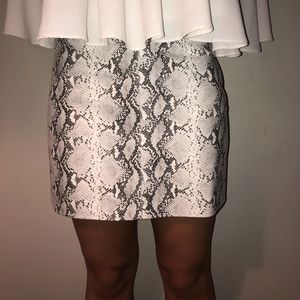 MissGuided Snake Skin Skirt